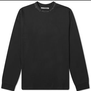 Acne Studios Long Sleeve with Logo Neck Ribbing
